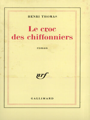 cover image of Le croc des chiffonniers
